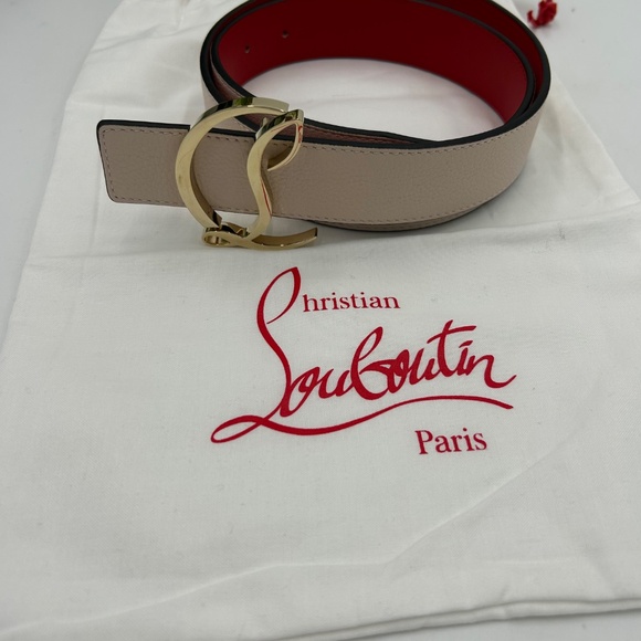 Women’s Christian Louboutin, CL logo belt size 85 cm/34 inches made in Italy